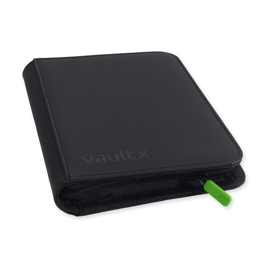 Vault X Premium Exo-Tec® 4 Pocket Zip Card Binder - Black