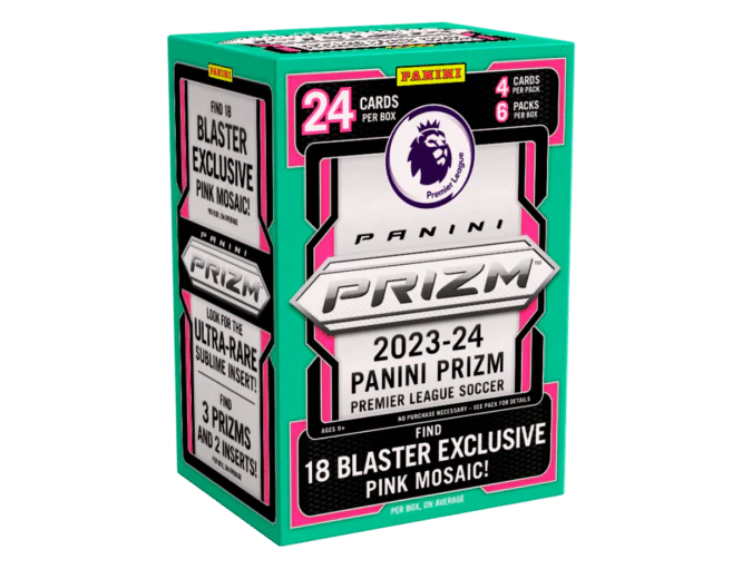 2023/24 Panini Prizm Premier League EPL Soccer Hobby Blaster Box (Pink Mosaic Prizms!)