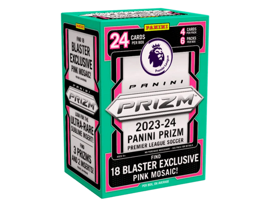 2023/24 Panini Prizm Premier League EPL Soccer Hobby Blaster Box (Pink Mosaic Prizms!)