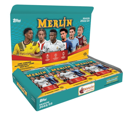 22-23 Topps Merlin Chrome  UEFA Club Competitions Soccer Hobby Box Cards