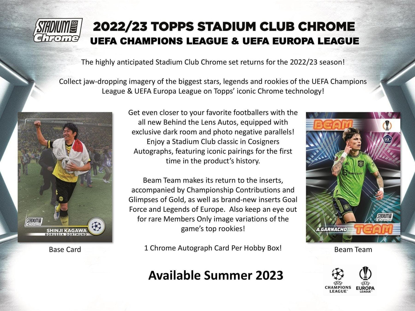 22-23 Topps UEFA UCC Stadium Club Chrome Hobby Box Soccer Trading Cards