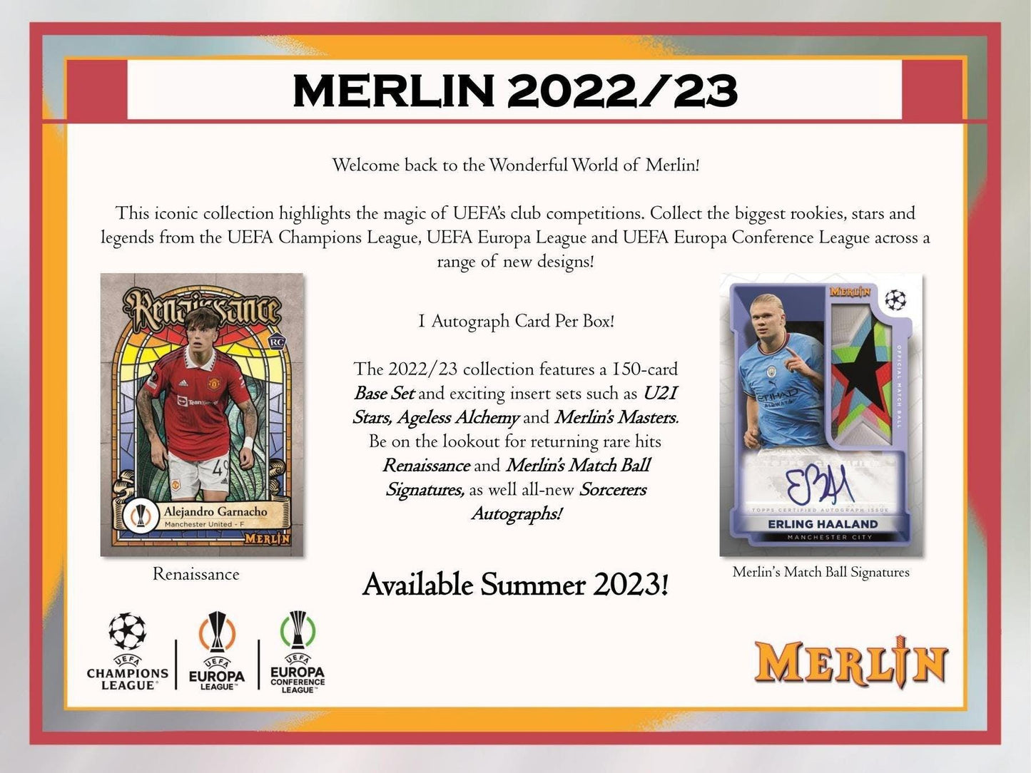 22-23 Topps Merlin Chrome  UEFA Club Competitions Soccer Hobby Box Cards