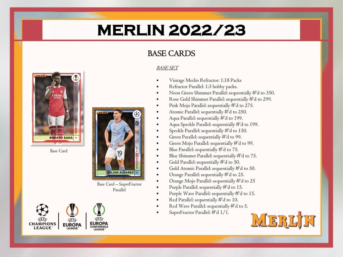 22-23 Topps Merlin Chrome  UEFA Club Competitions Soccer Hobby Box Cards