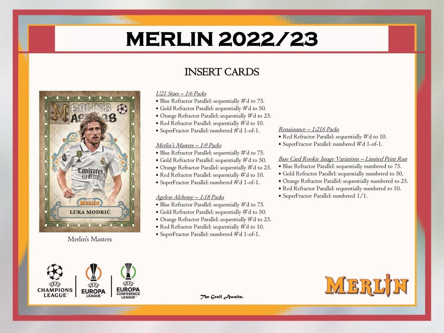 22-23 Topps Merlin Chrome  UEFA Club Competitions Soccer Hobby Box Cards