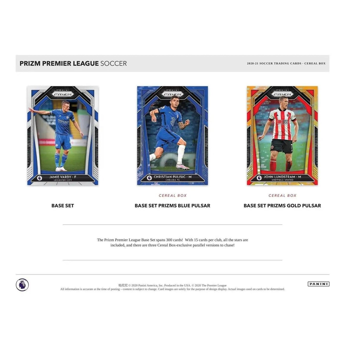 2020/21 Panini Prizm Premier League EPL Soccer Cereal Box