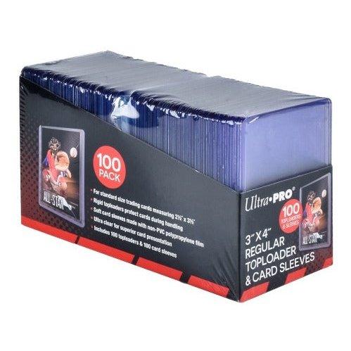 Ultra Pro - 100 Pack Toploaders 3 x 4 Inch & 100 Pack Card Sleeves