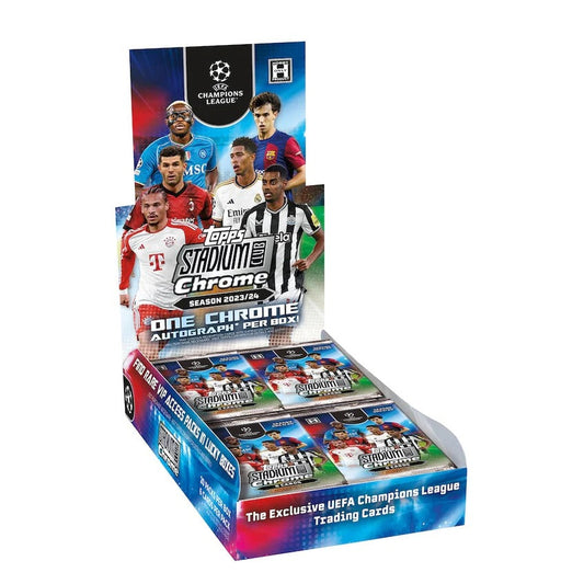 2023/24 Topps Stadium Club Chrome UEFA Club Competitions Soccer Hobby Box