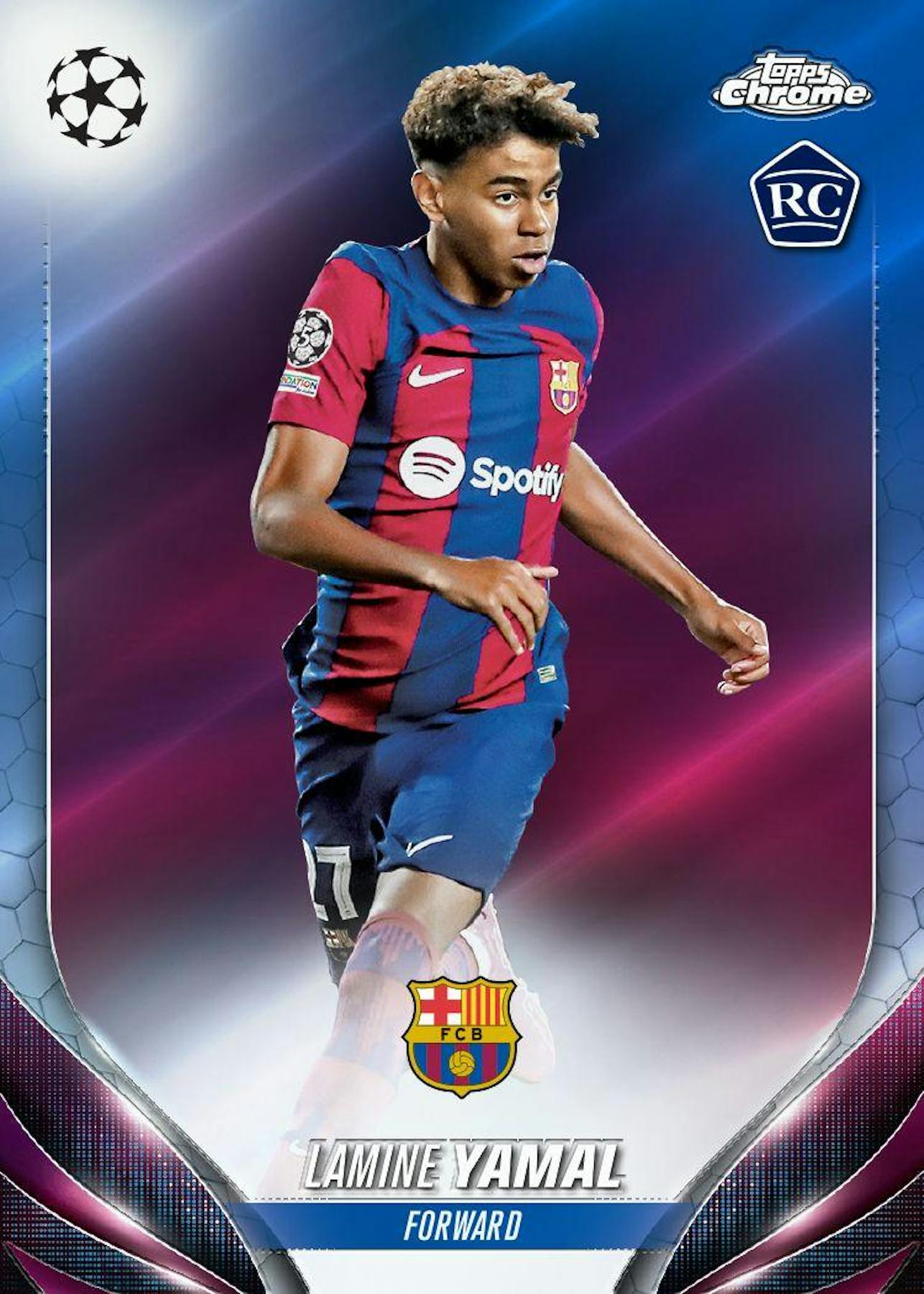 2023-24 Topps Chrome UEFA Club Competitions Football Soccer Hobby Box