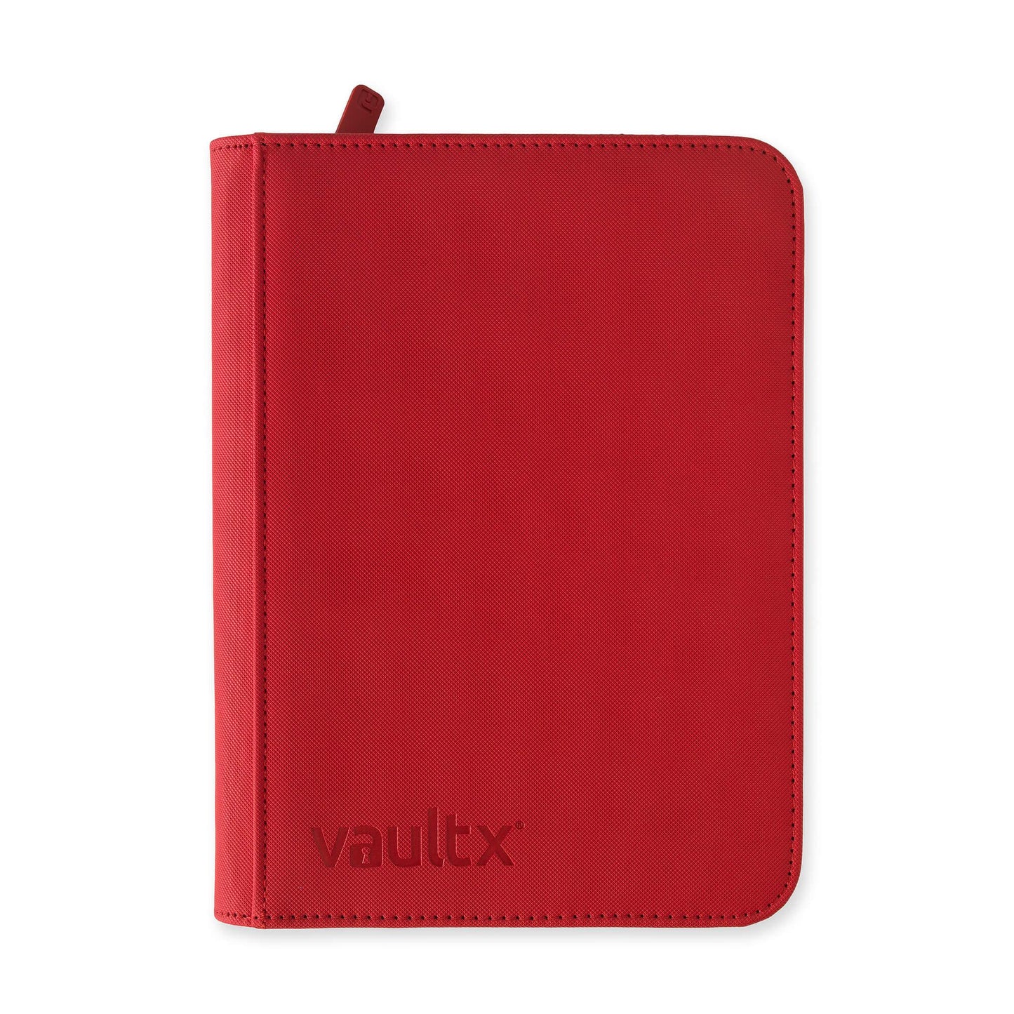 Vault X Premium Exo-Tec® 4 Pocket Zip Card Binder - Red