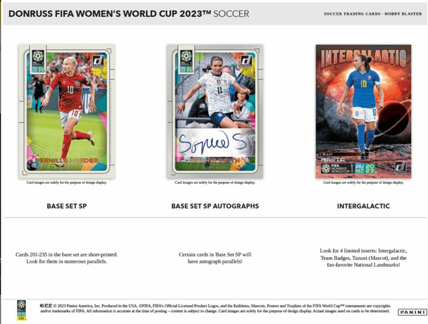 2023 Panini Donruss FIFA Women's World Cup Soccer Hobby Blaster Box