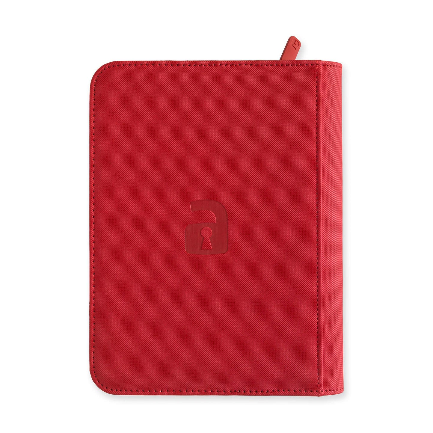 Vault X Premium Exo-Tec® 4 Pocket Zip Card Binder - Red