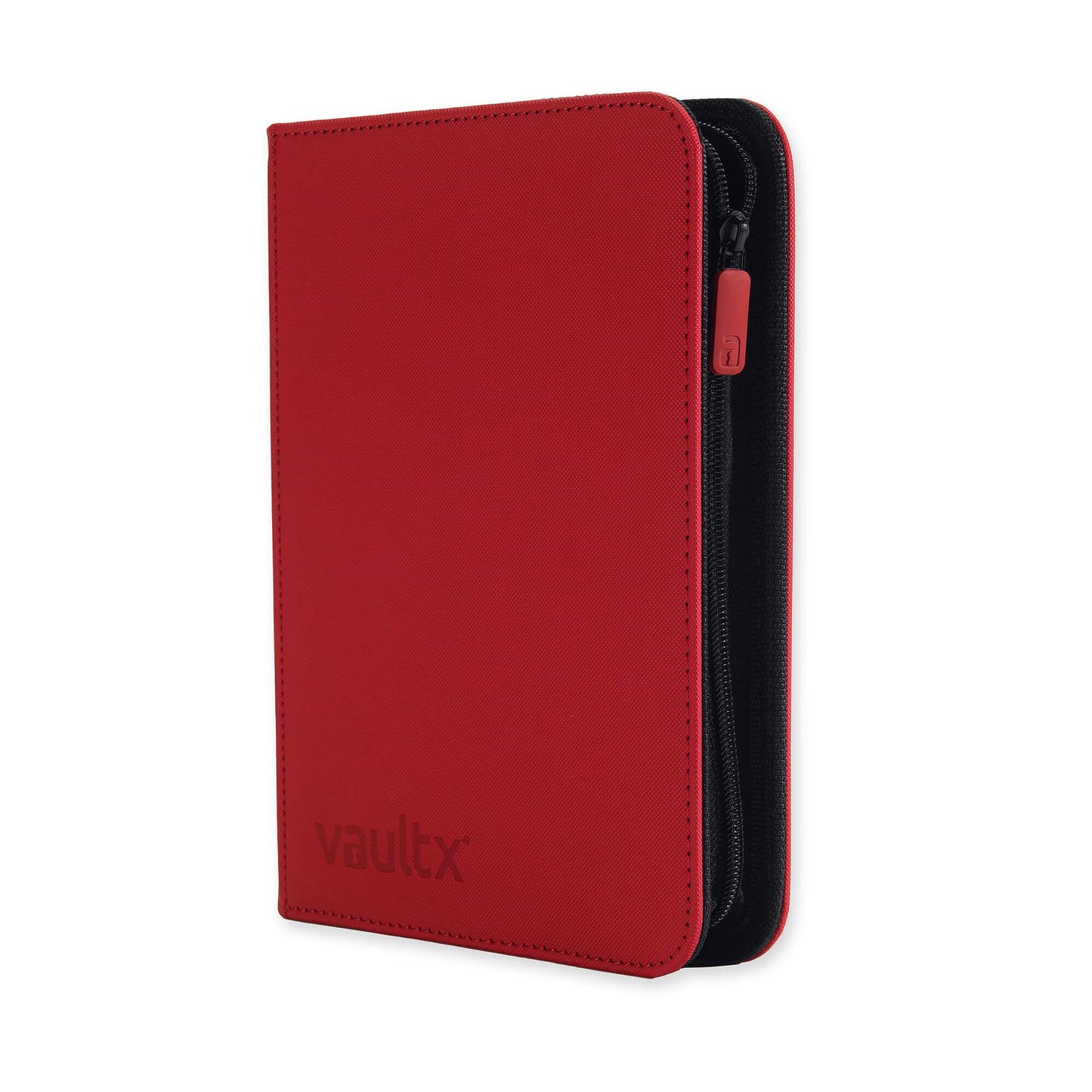 Vault X Premium Exo-Tec® 4 Pocket Zip Card Binder - Red