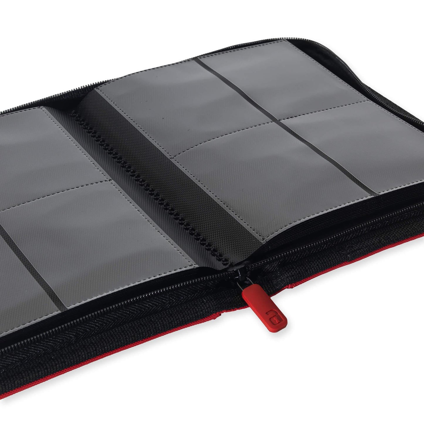 Vault X Premium Exo-Tec® 4 Pocket Zip Card Binder - Red