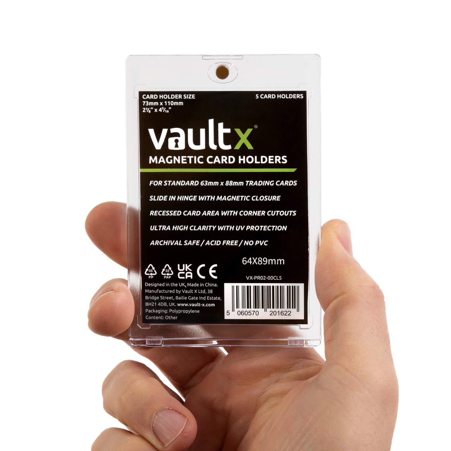 Vault X Magnetic Card Holders One Touch Case 35pt (5 Pack)