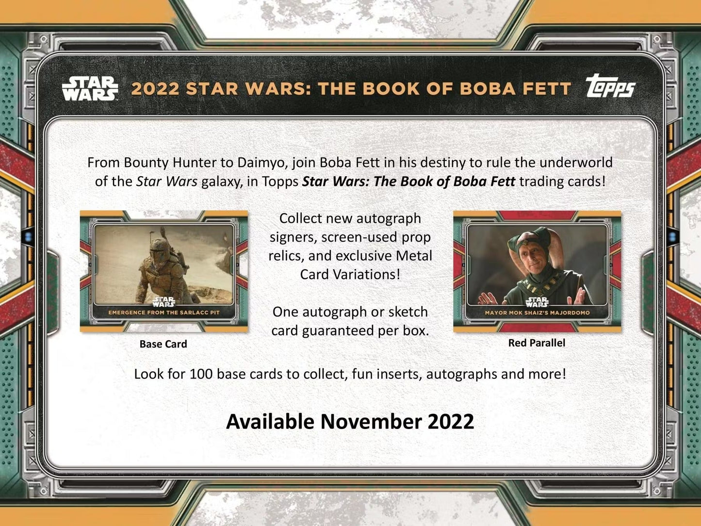 Topps Star Wars : The Book of Boba Fett Collectable Trading Cards Blaster Box 2022