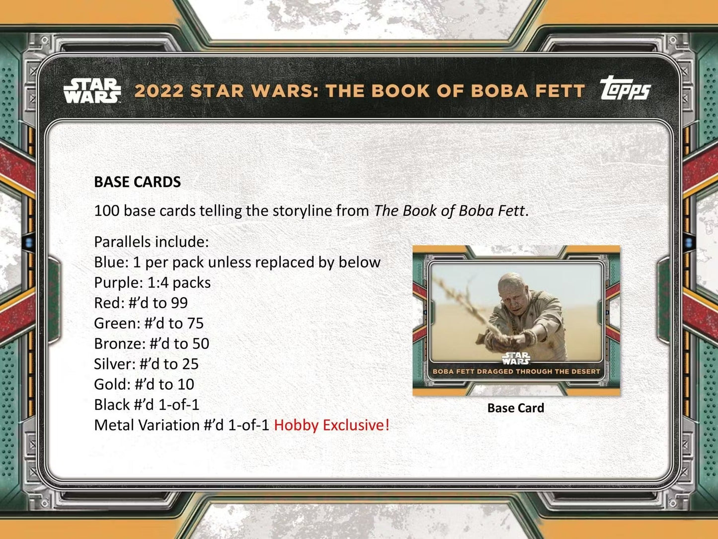 Topps Star Wars : The Book of Boba Fett Collectable Trading Cards Blaster Box 2022