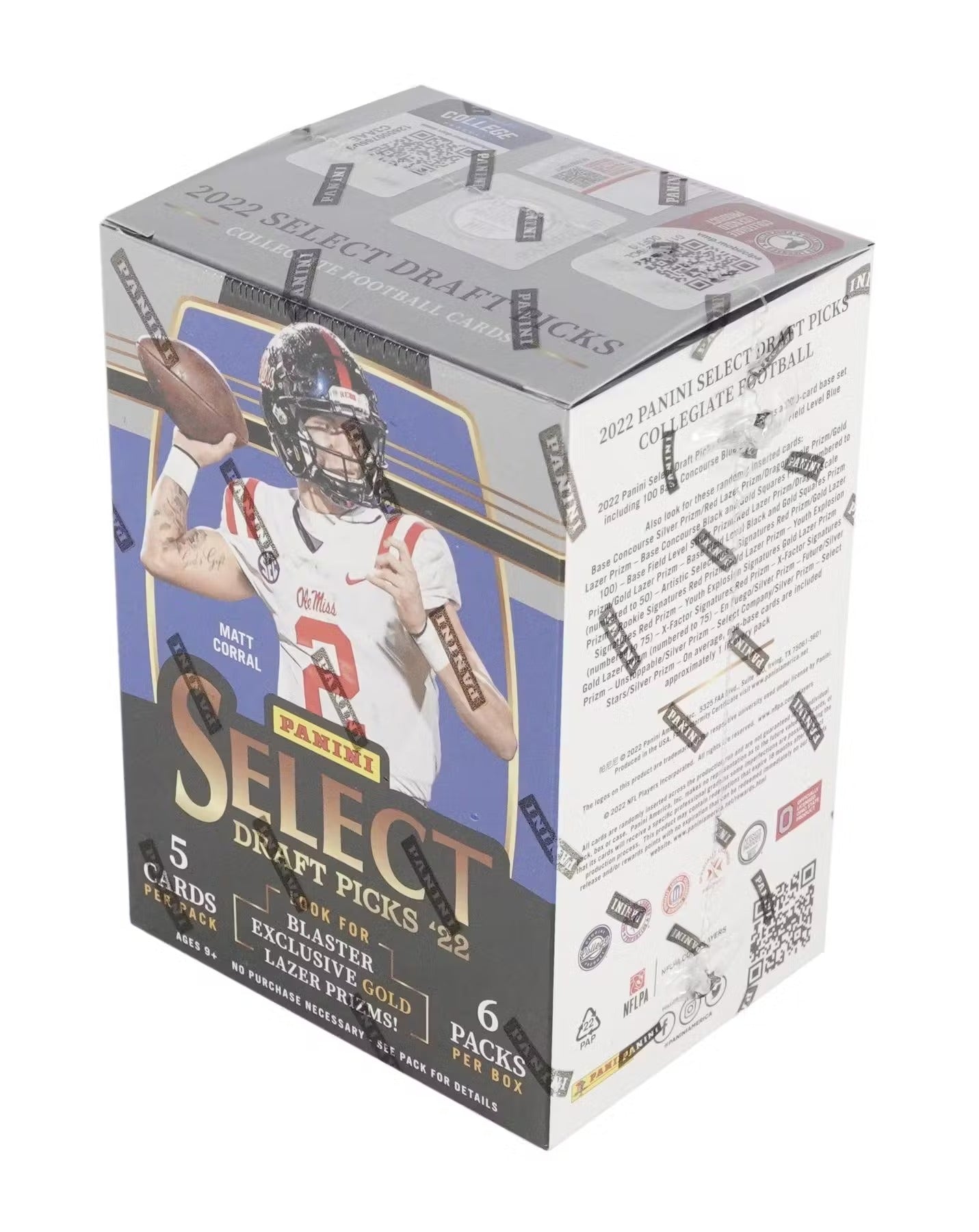 2022 Panini Select Draft Picks American Football Blaster Box (Gold Lazer Prizms!)