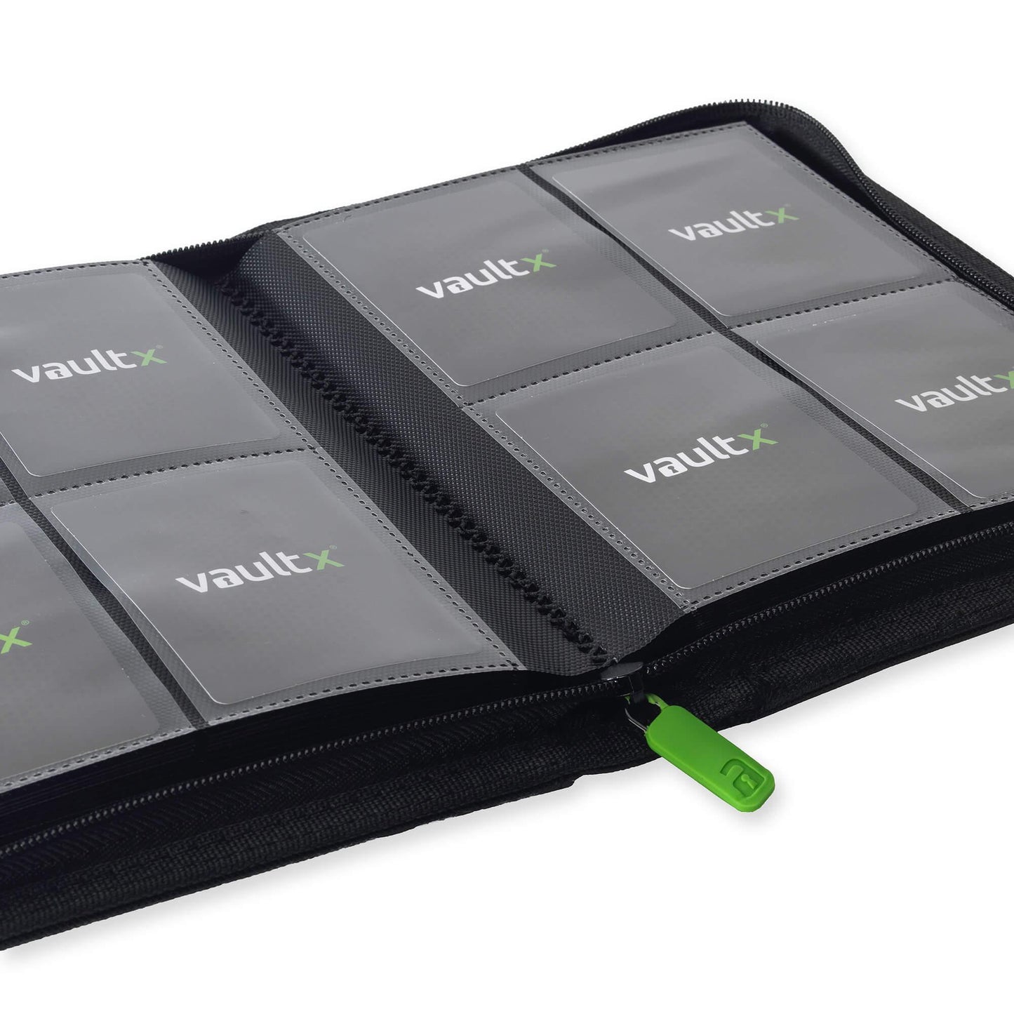 Vault X Premium Exo-Tec® 4 Pocket Zip Card Binder - Black