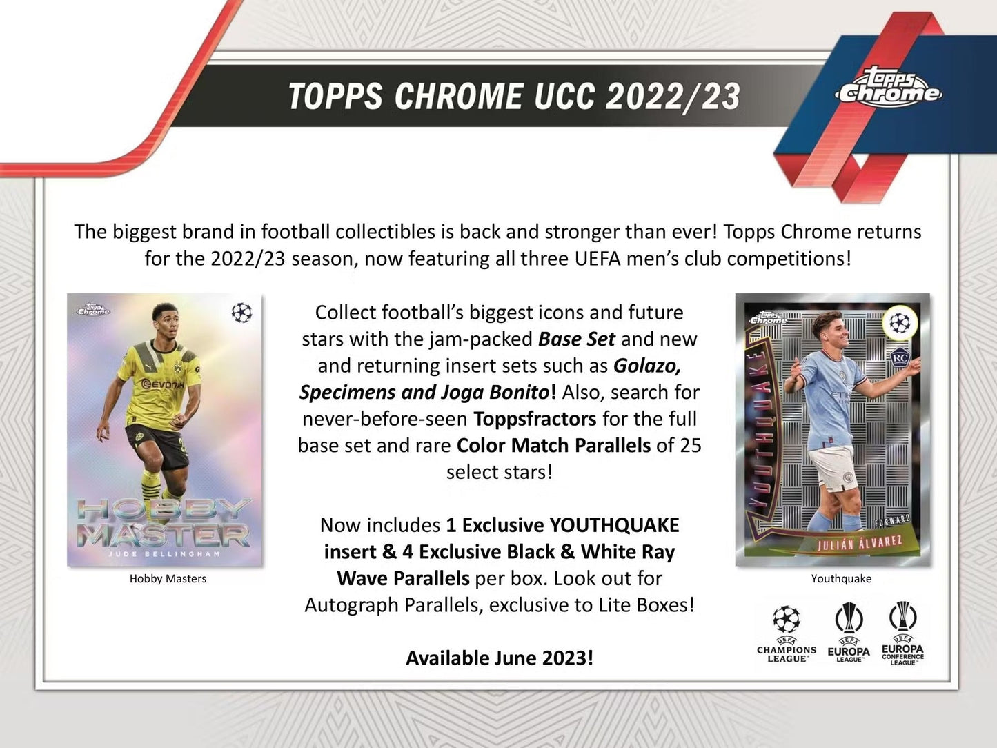 2022-2023 Topps Chrome UEFA Club Competitions Soccer Hobby Lite Box