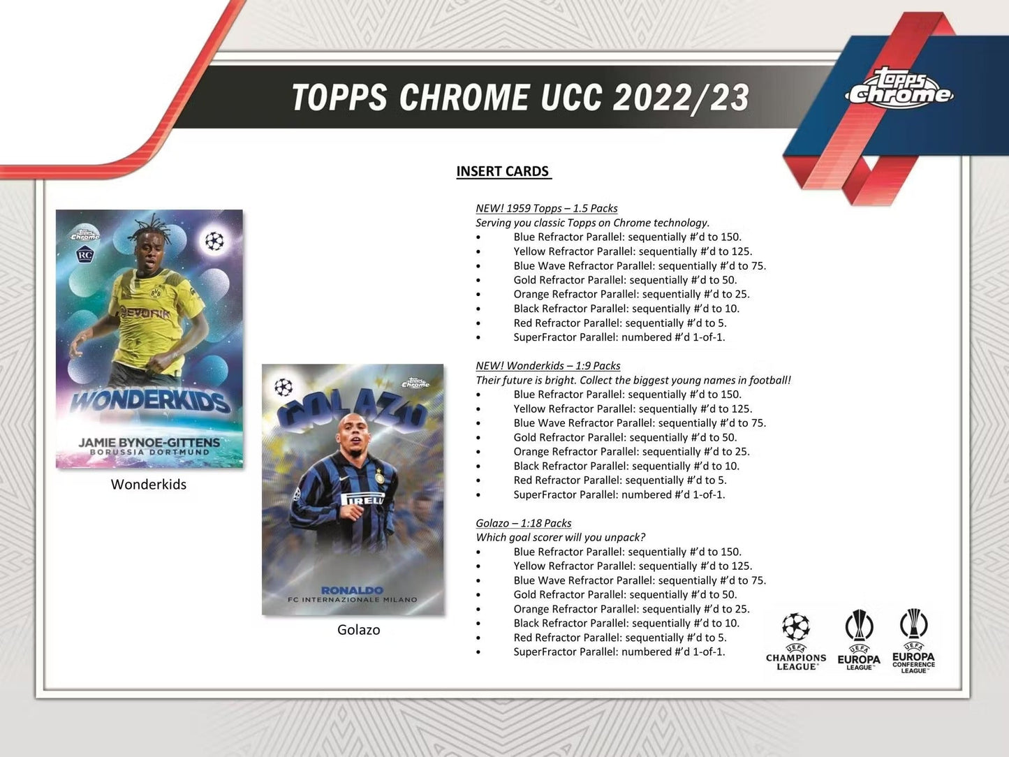 2022-2023 Topps Chrome UEFA Club Competitions Soccer Hobby Lite Box