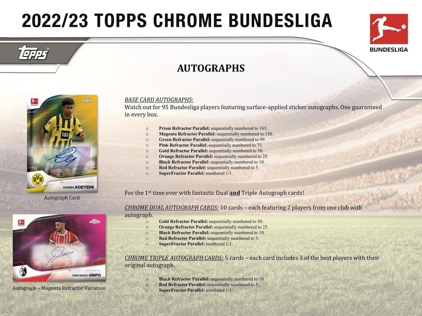 22-23 Topps Chrome Bundesliga Soccer Hobby Box