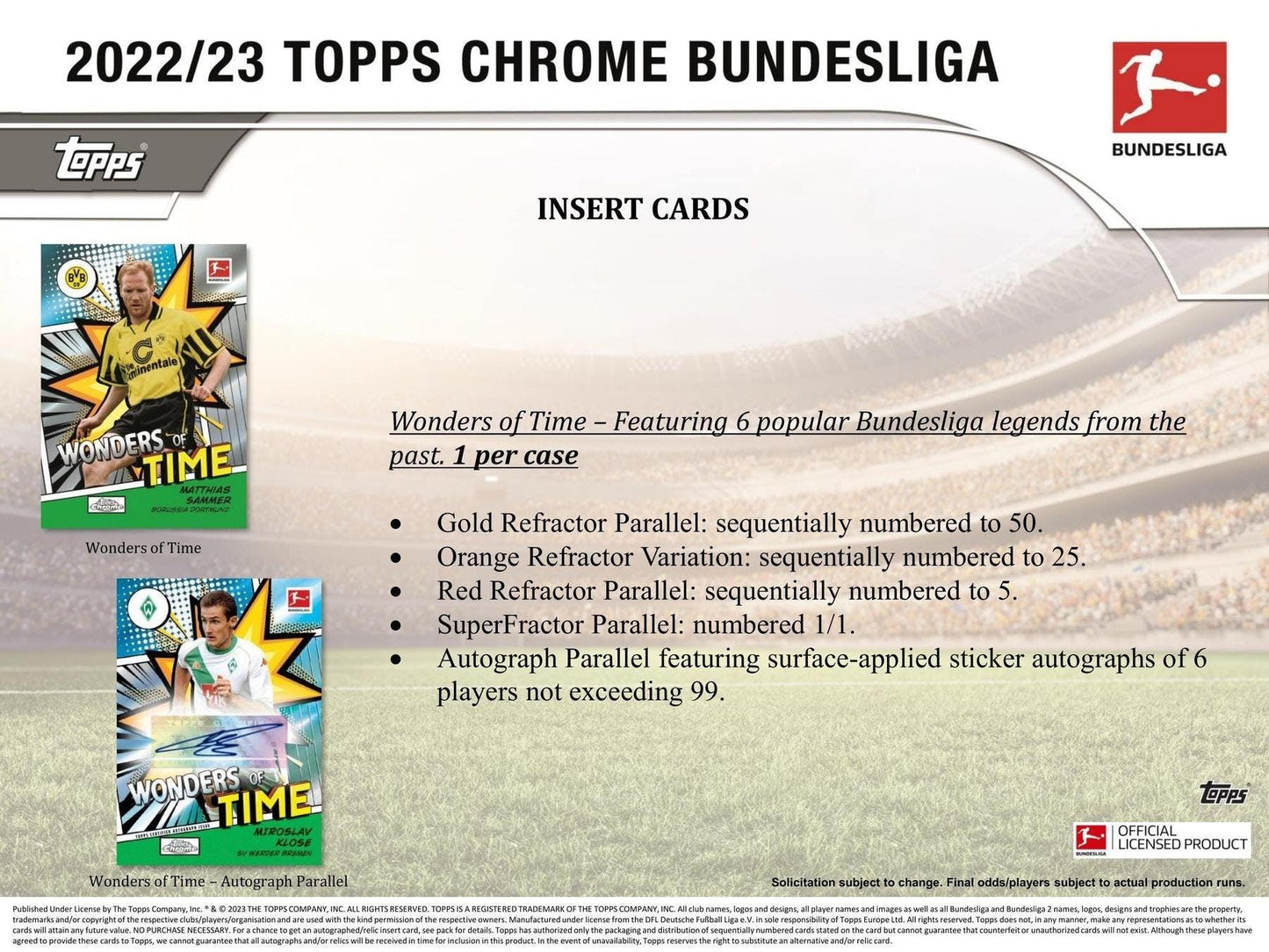 22-23 Topps Chrome Bundesliga Soccer Hobby Box