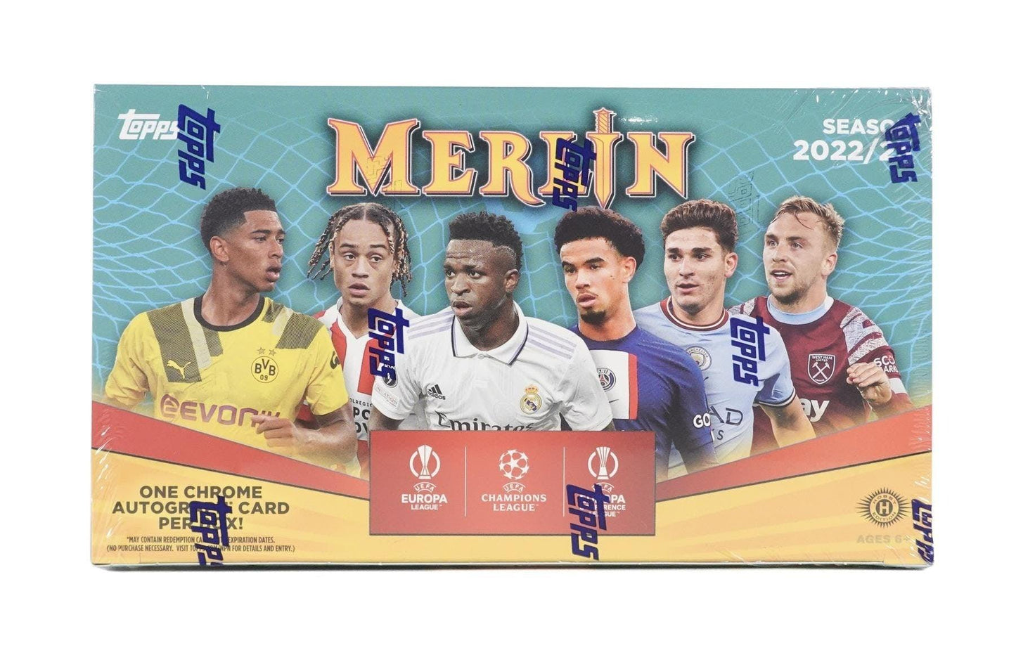 22-23 Topps Merlin Chrome  UEFA Club Competitions Soccer Hobby Box Cards