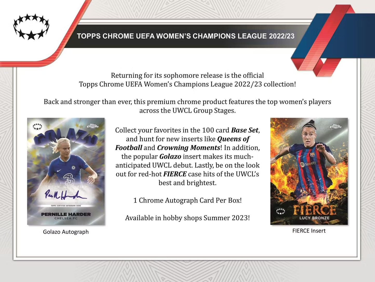 2023 Topps Chrome UEFA Women's Champions League Hobby Box