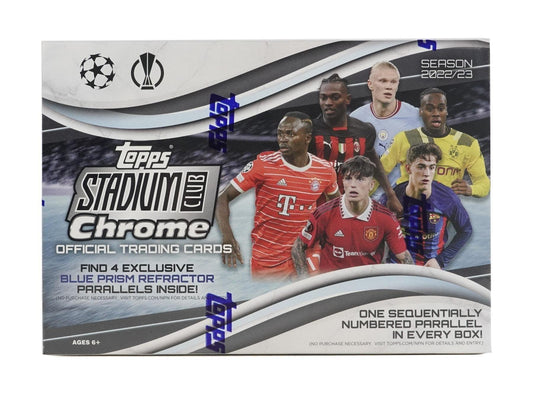 22-23 Topps Stadium Club Chrome UEFA Club Competitions Mega Giant Box Soccer Cards