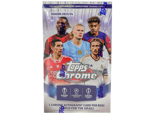 2023-24 Topps Chrome UEFA Club Competitions Football Soccer Hobby Box