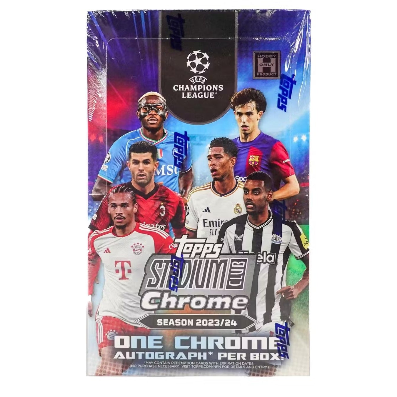 2023/24 Topps Stadium Club Chrome UEFA Club Competitions Soccer Hobby Box
