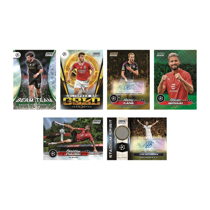 2023/24 Topps Stadium Club Chrome UEFA Club Competitions Soccer Hobby Box