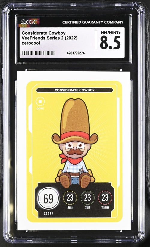 VeeFriends Considerate Cowboy ZeroCool VeeFriends Series 2 2022 CGC8.5 Gary Vaynerchuk Originally Owned