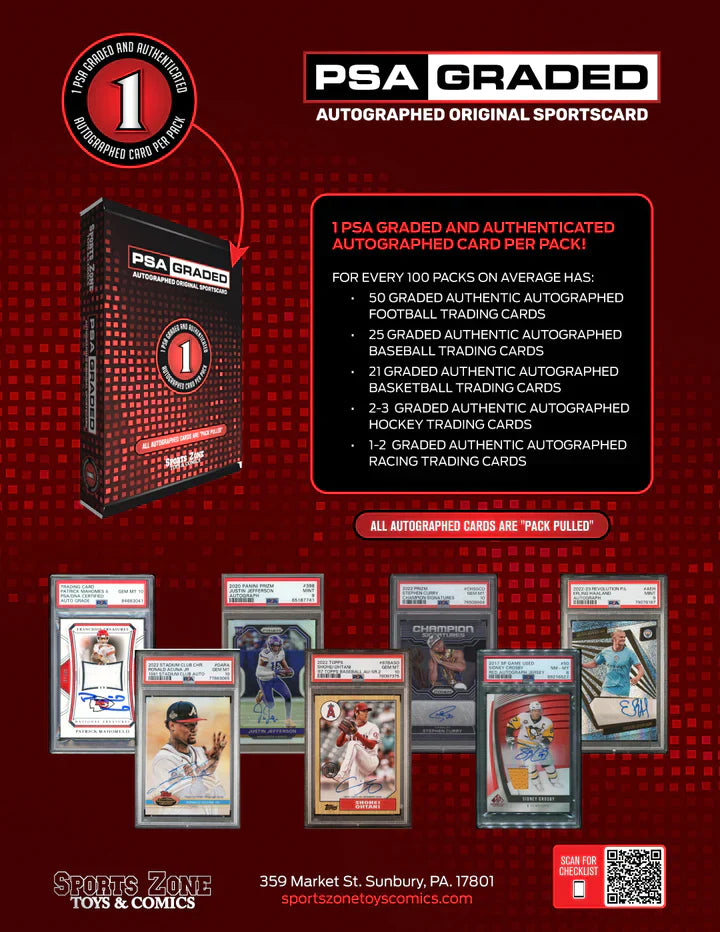 Sports Zone PSA Graded Authenticated Original Sports Card Box