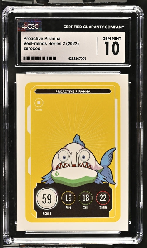 VeeFriends Proactive Piranha ZeroCool VeeFriends Series 2 2022 CGC10 Gary Vaynerchuk Originally Owned