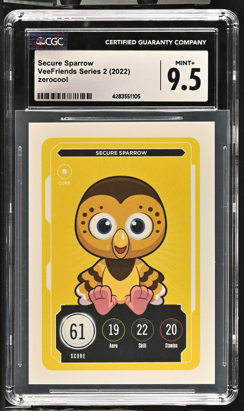 VeeFriends Secure Sparrow ZeroCool VeeFriends Series 2 2022 CGC9.5 Gary Vaynerchuk Originally Owned