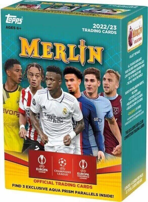 22-23 Topps UEFA Club Competitions Merlin Chrome Blaster Box Soccer