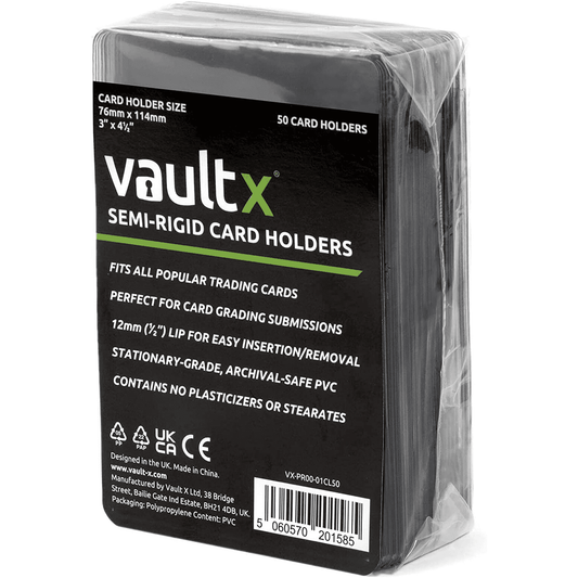 Vault X Semi-Rigid Card Holders 50 pack