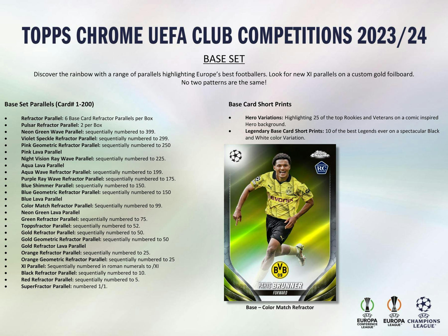 2023-24 Topps Chrome UEFA Club Competitions Football Soccer Hobby Box
