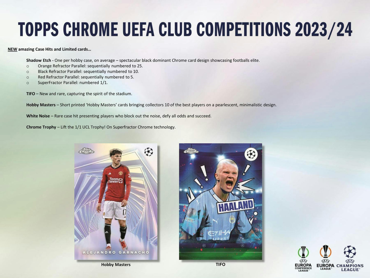 2023-24 Topps Chrome UEFA Club Competitions Football Soccer Hobby Box