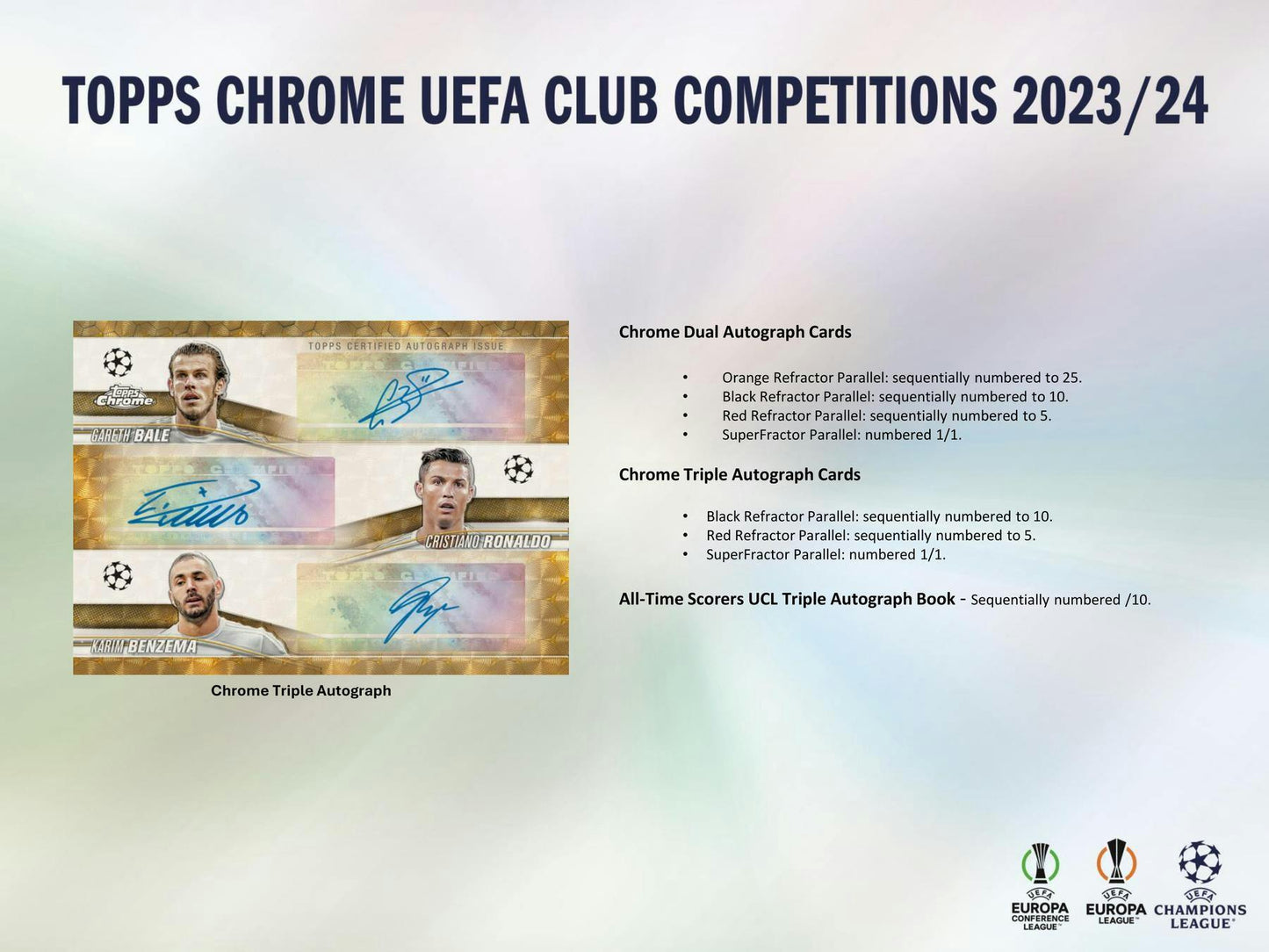 2023-24 Topps Chrome UEFA Club Competitions Football Soccer Hobby Box