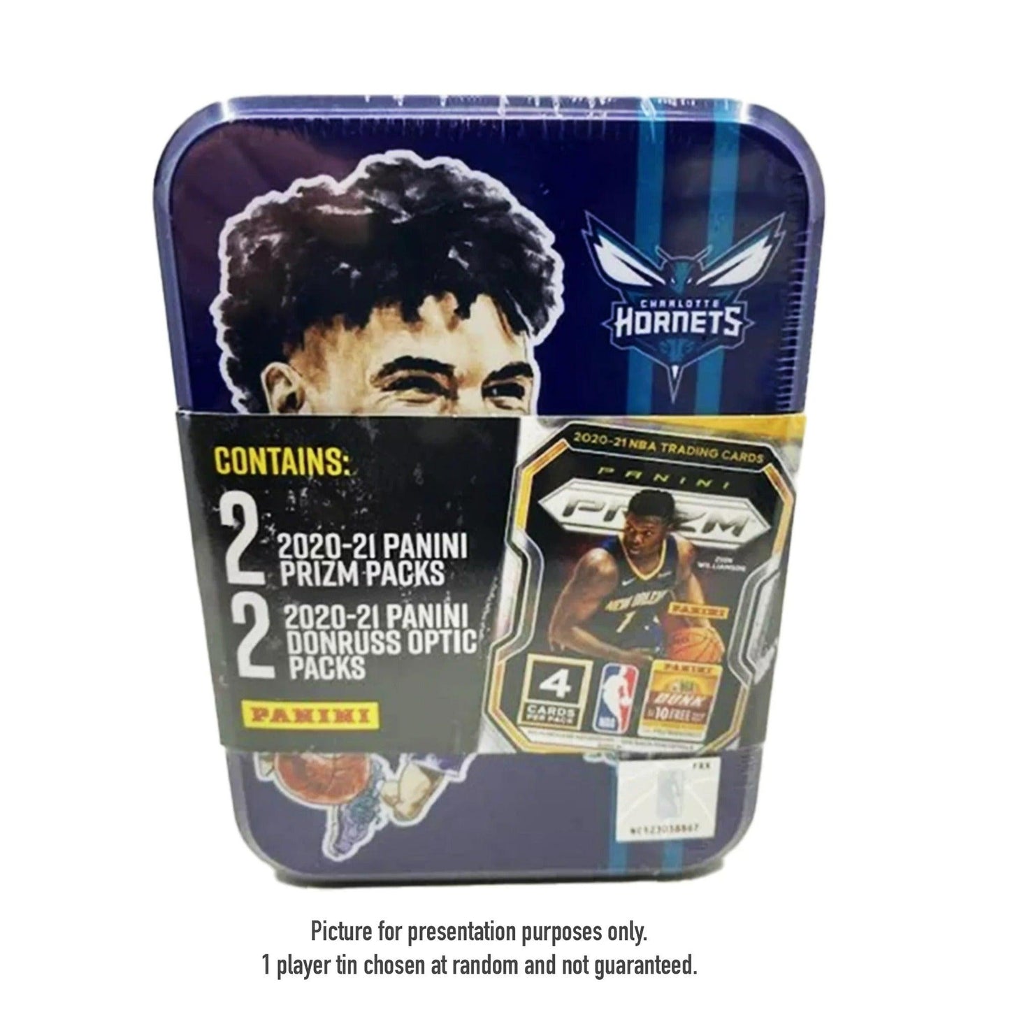 NBA Basketball Tin - 2 Packs Panini Prizm & 2 Packs Panini Donruss Optic Cards