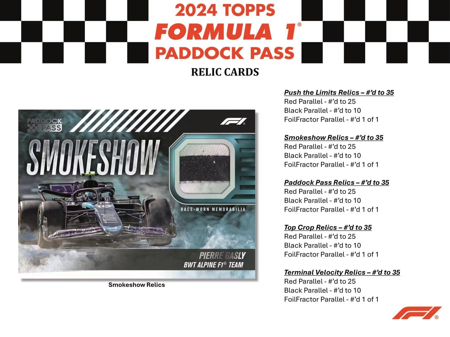 2024 Topps Paddock Pass F1 Formula 1 Hobby Box