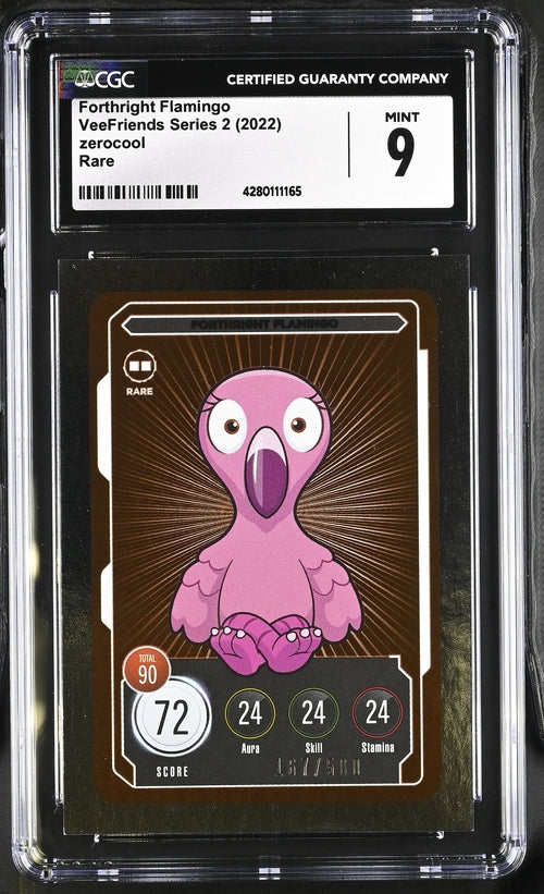 VeeFriends Forthright Flamingo ZeroCool Rare /500 VeeFriends Series 2 2022 CGC9 Gary Vaynerchuk Originally Owned