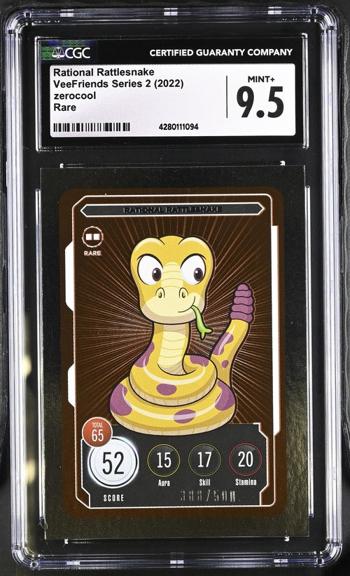 VeeFriends Rational Rattlesnake ZeroCool Rare /500 VeeFriends Series 2 2022 CGC9.5 Gary Vaynerchuk Originally Owned