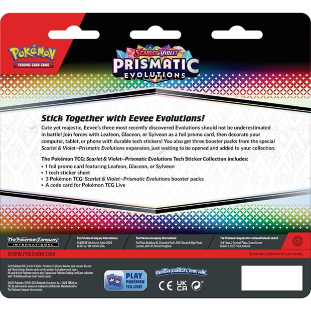 Pokémon Scarlet & Violet Prismatic Evolution Tech Sticker Collection