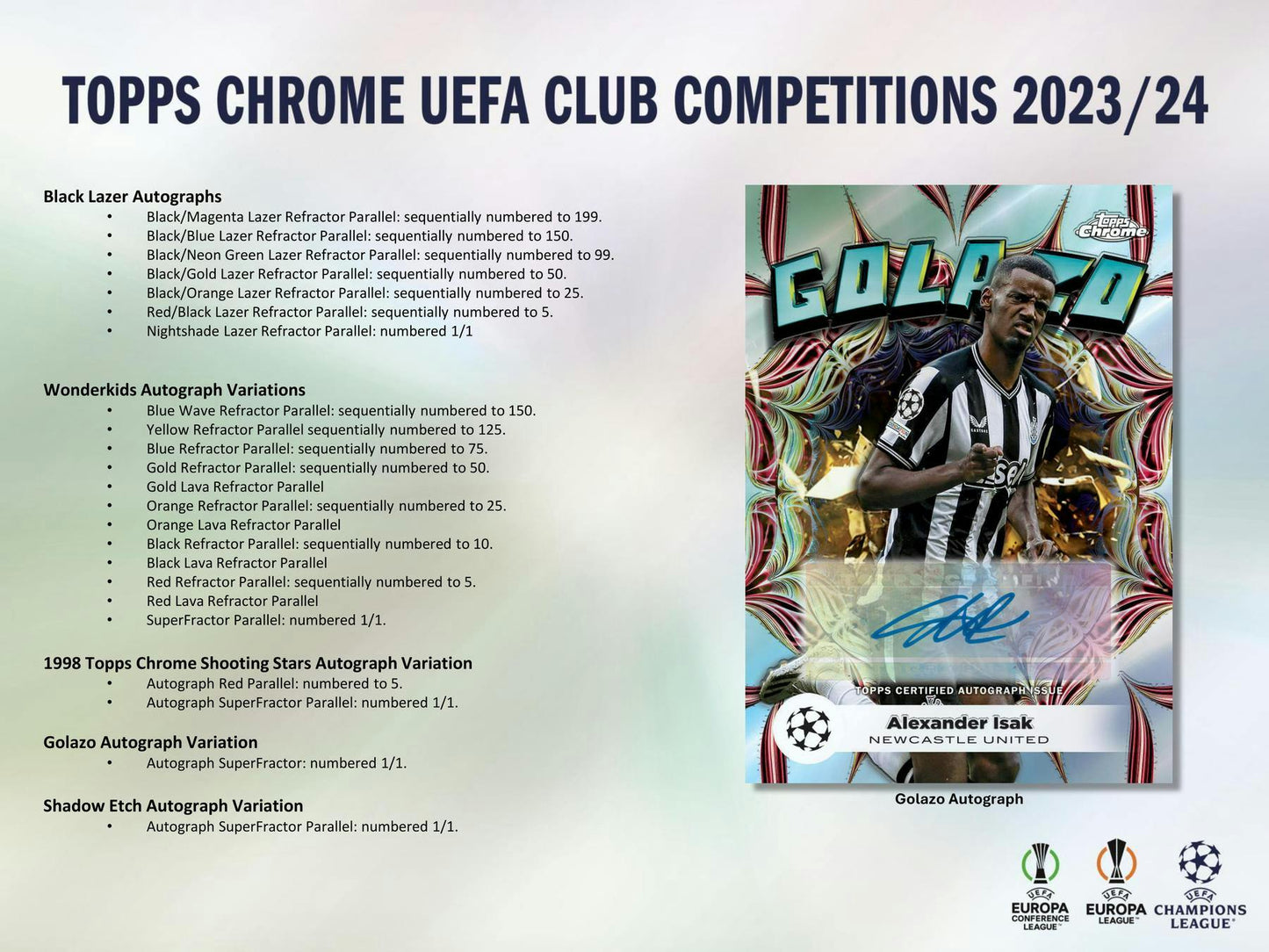 2023-24 Topps Chrome UEFA Club Competitions Football Soccer Hobby Box